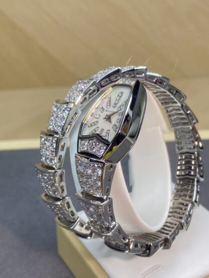 Bulgari white gold two-circle snake watch - Image 4
