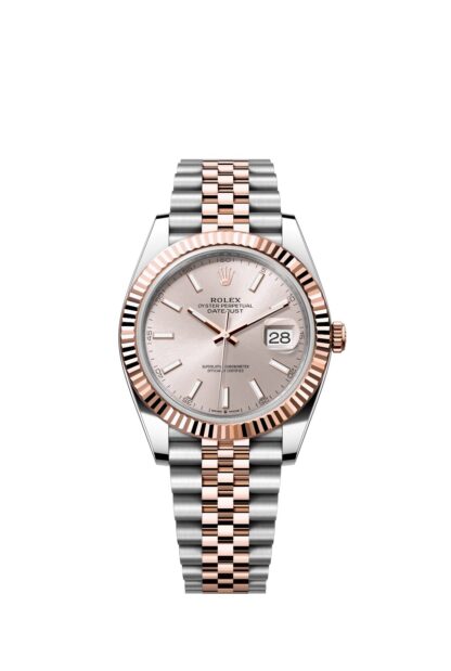 Rolex 41mm Datejust White Case Bevel Bezel Three Beads Strap - Image 3