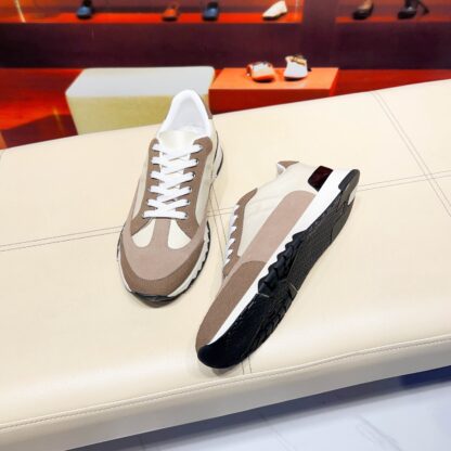 Hermès Paris catwalk model simple classic beige brown casual shoes - Image 4
