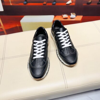 Hermès Paris catwalk simple classic black and white casual shoes - Image 4