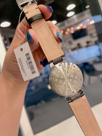 Louis Vuitton printed leather belt with presbyopic watch - Image 4