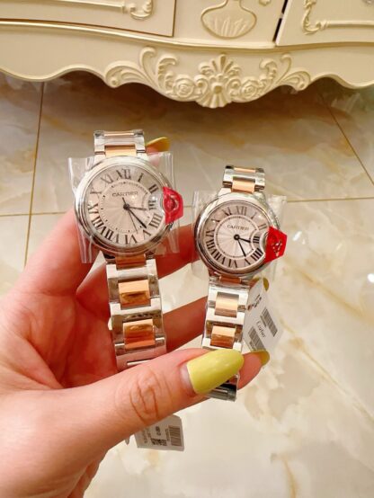Cartier rose gold white dial watch - Image 4