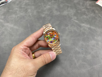 Rolex Oyster Perpetual Day-Date with Mosaic enamel dial - Image 4