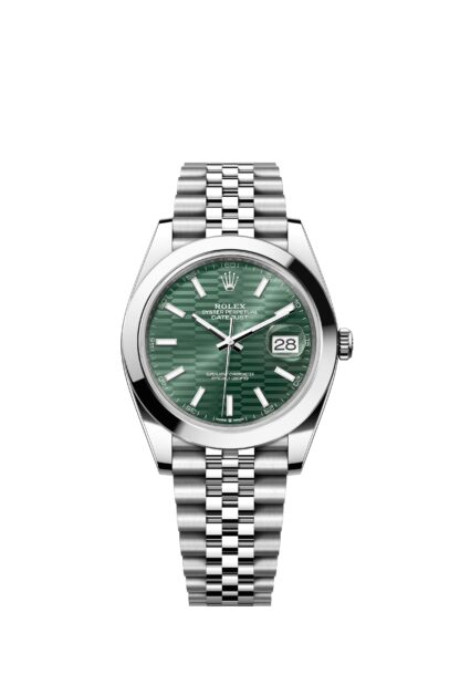 Rolex 41mm Datejust white case beveled bezel five-bead strap - Image 4