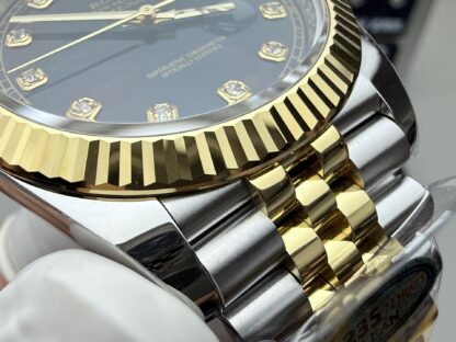 Rolex 41mm stainless steel gold diamond Datejust watch - Image 4