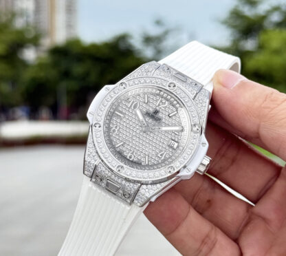 Hublot Big Bang "One Click" Stainless Steel Rainbow Watch - Image 4