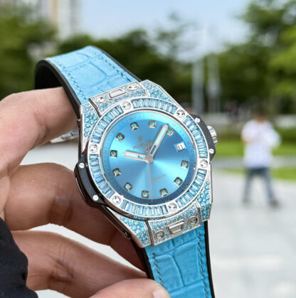Hublot Big Bang "One Click" Stainless Steel Rainbow Watch - Image 4