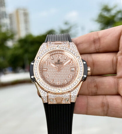 Hublot Big Bang "One Click" Stainless Steel Rainbow Watch - Image 4