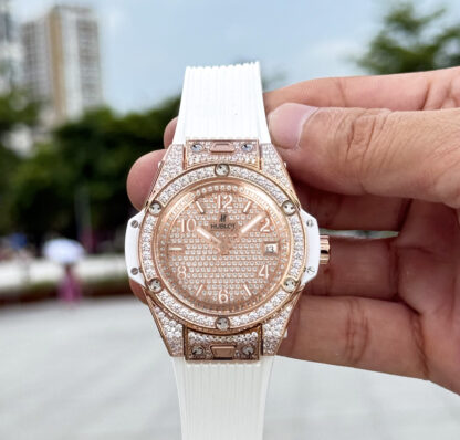 Hublot Big Bang "One Click" Stainless Steel Rainbow Watch - Image 4