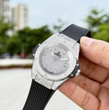 Hublot Big Bang "One Click" Stainless Steel Rainbow Watch - Image 4