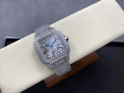 Cartier Santos Hollow Diamond Series Mechanical Watch - Image 4