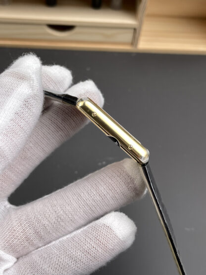 Cartier Tank Gold Black Dial Watch - Image 4