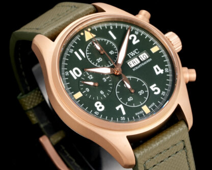 IWC Bronze Gold Chronograph Spitfire Series Watch - Image 4