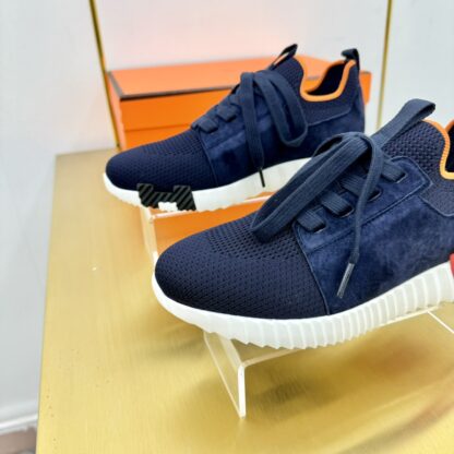 Hermès Spring and Summer Blue and Red Couple Classic Sports Shoes - Image 4