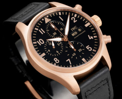 IWC Bronze Gold Chronograph Spitfire Series Watch - Image 4
