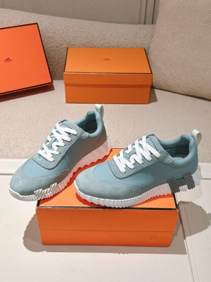 Hermes classic couple blue-gray comfortable casual sports shoes - Image 2