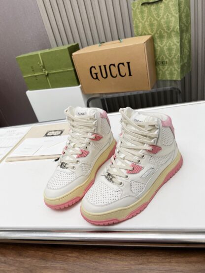 Gucci high and low top distressed sneakers - Image 4