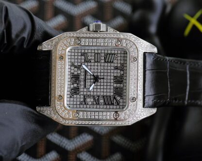 Cartier Santos Diamond Series Mechanical Watch - Image 4