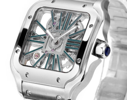 Cartier Santos hollow steel belt series mechanical watch - Image 2