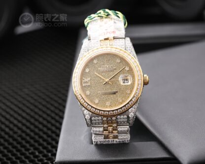 Rolex Logbook with Full Diamonds - Rich and Luxurious Edition - Image 4