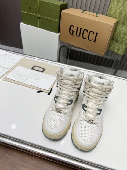 Gucci high and low top distressed sneakers - Image 4