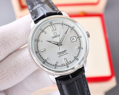 Omega watch with imported cowhide strap and original clasp - Image 4