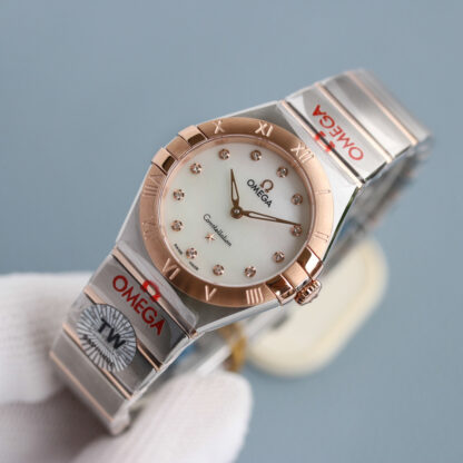 Omega women's Constellation series 28mm quartz wristwatch - Image 3