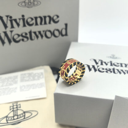Vivienne Westwood Poker Chip Stripe Alphabet Ring - Image 4