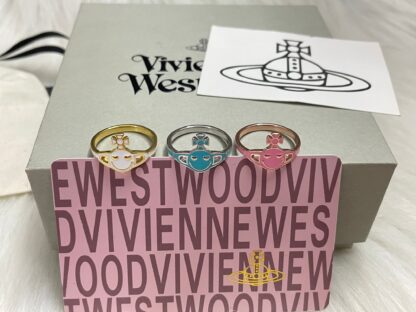Vivienne Westwood Spring/Summer New Saturn Colored Enamel Ring - Image 4