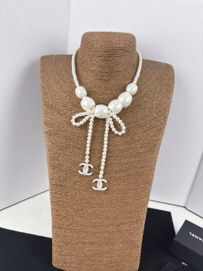 Chanel Temperamental Lady Style Pearl Long Necklace - Image 4