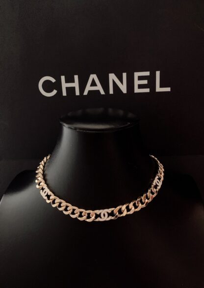Chanel white cc chain necklace - Image 4