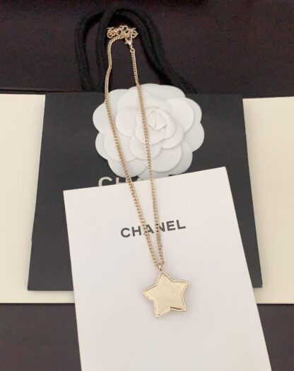 Chanel White Five-pointed Star Necklace