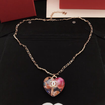 Chanel Colorful Heart Necklace - Image 4