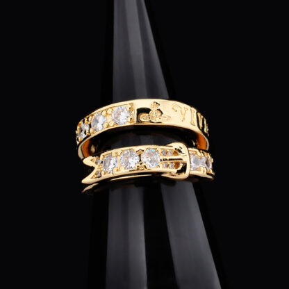 Vivienne Westwood Double Circle Belt Buckle Letter Ring - Image 4