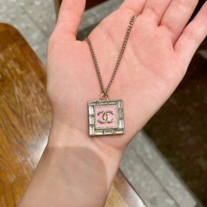 Chanel Square Double C Necklace - Image 3
