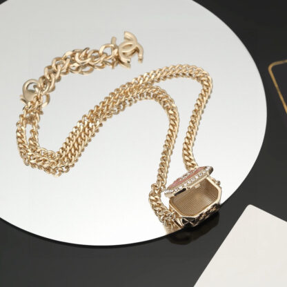 Chanel Pink Box Necklace - Image 4