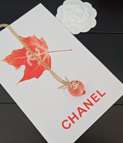 Chanel Pink Peach Necklace - Image 4