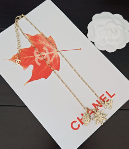 Chanel pink diamond cc necklace - Image 4