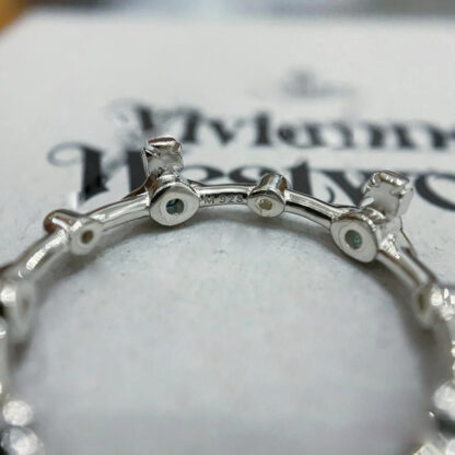 Vivienne Westwood Round Diamond Bamboo Saturn Ring - Image 4