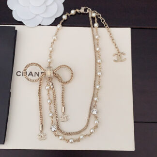 Chanel Bow Double Necklace