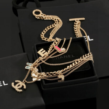 Chanel simple and elegant classic multi-layer chain necklace - Image 4