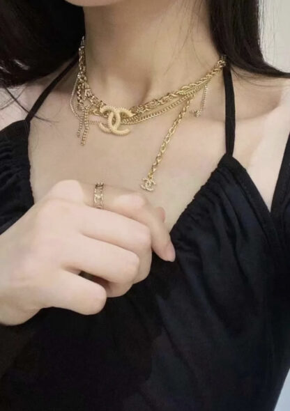 Chanel Gold Chain Necklace - Image 4