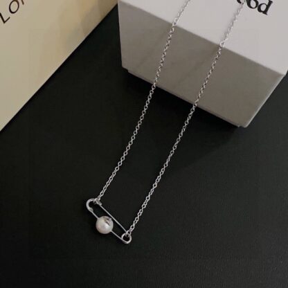 Vivienne Westwood Classic Pearl Saturn Necklace - Image 4