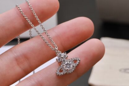 Vivienne Westwood crystal Saturn necklace - Image 4