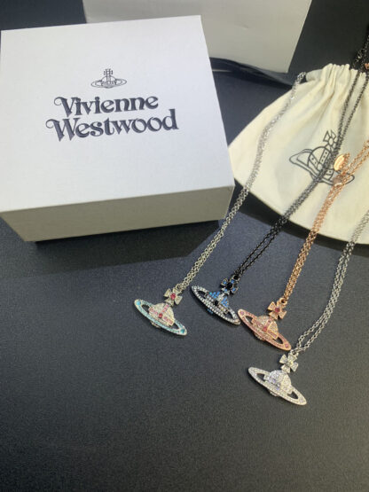Vivienne Westwood Saturn full diamond necklace - Image 4