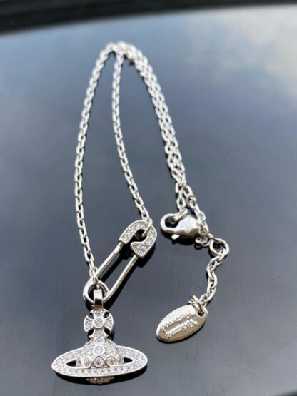 Vivienne Westwood Saturn diamond necklace - Image 4