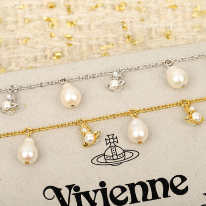 Vivienne Westwood Baroque Pearl Multi-Saturn Bracelet - Image 4