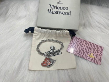 Vivienne Westwood Pink Heart Openable Bracelet - Image 4
