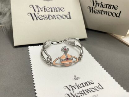 Vivienne Westwood Pink Earth Star Bracelet - Image 4