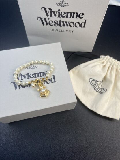 Vivienne Westwood Vintage Cat Boat Pearl Bracelet - Image 4